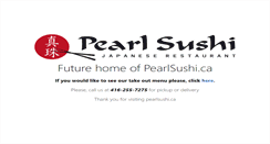 Desktop Screenshot of pearlsushi.ca